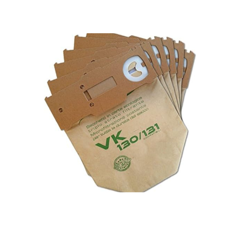 Sacchetti compatibili aspirapolvere folletto vorwerk vk130 vk131