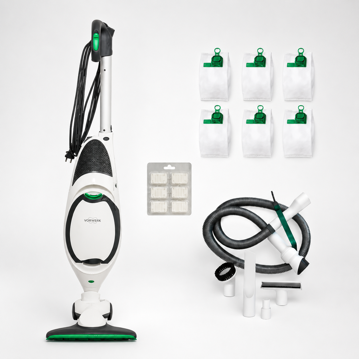 ASPIRAPOLVERE VORWERK FOLLETTO VK150  CON SPAZZOLA HD50 +TUBO CON ACCESSORI RIGENERATO