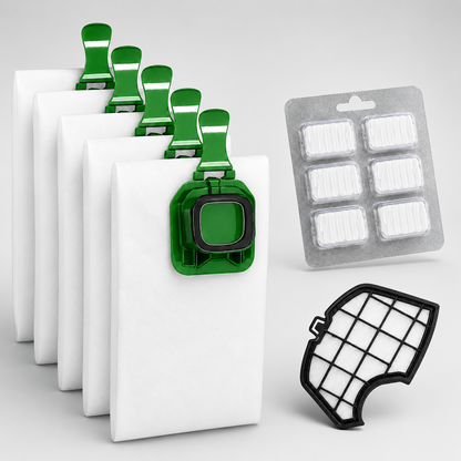 Kit Folletto sacchetti, filtri e profumi compatibili VK140 VK150