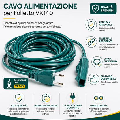 CAVO ALIMENTAZIONE  PER FOLLETTO VK140