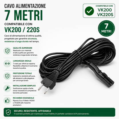 CAVO ALIMETAZIONE PER FOLLETTO VK 200 /220S