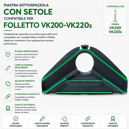Piastra Sottospazzola con setole per Folletto VK200- 220s top quality