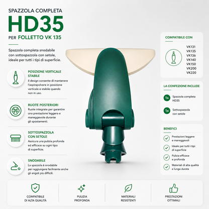 HD35 SPAZZOLA CON RUOTE COMPATBILE