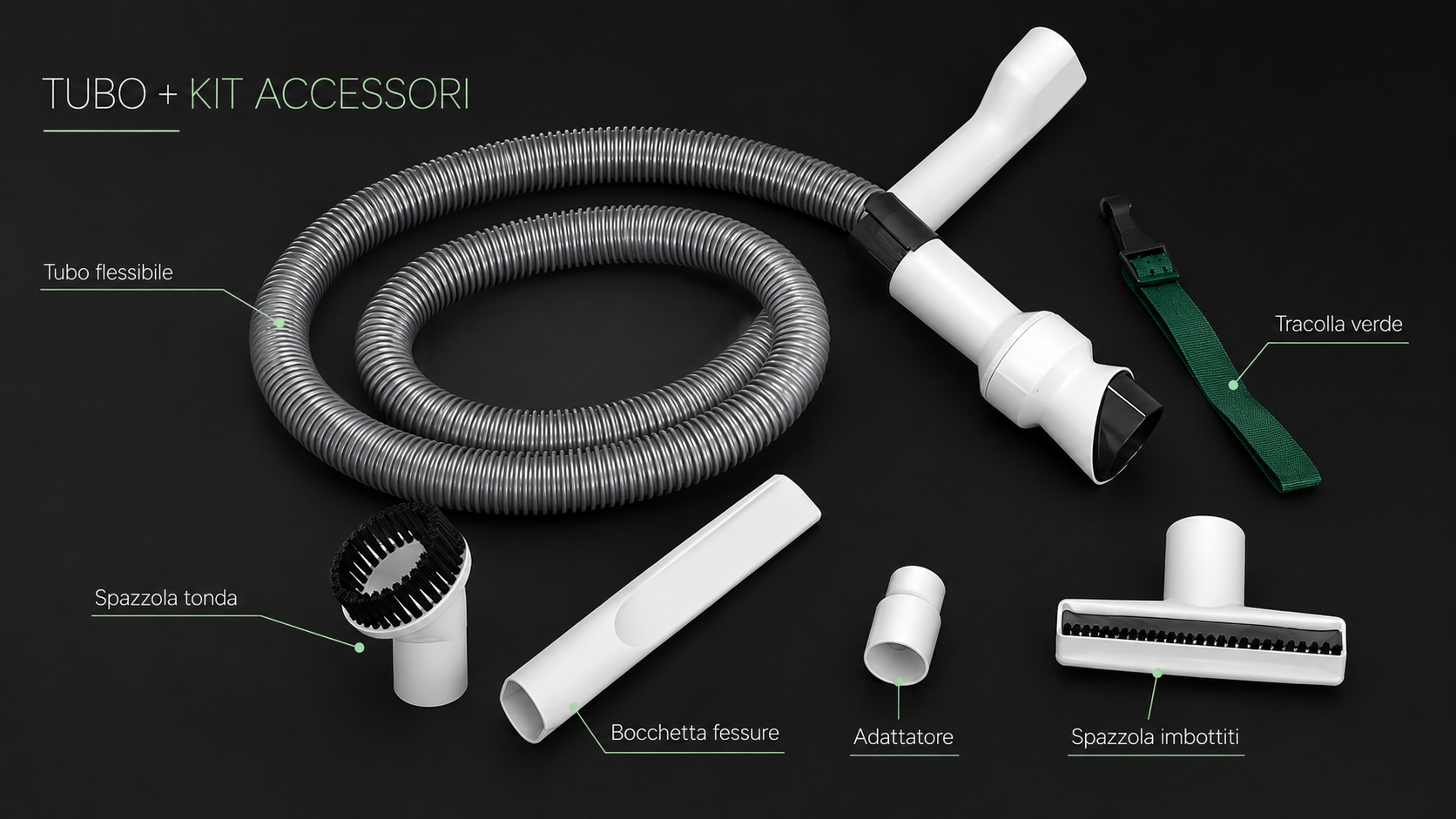 TUBO+KIT ACCESORI PER FOLLETTO VK200/VK220S VK135/VK136/VK130/VK131 /VK120/VK121/VK122
