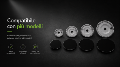 Kit Bruciatori Cucina a Gas Ariston Nardi Whirlpool C00082831 8 Pezzi