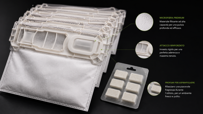 Kit Folletto sacchetti e profumi compatibili VK135 VK136