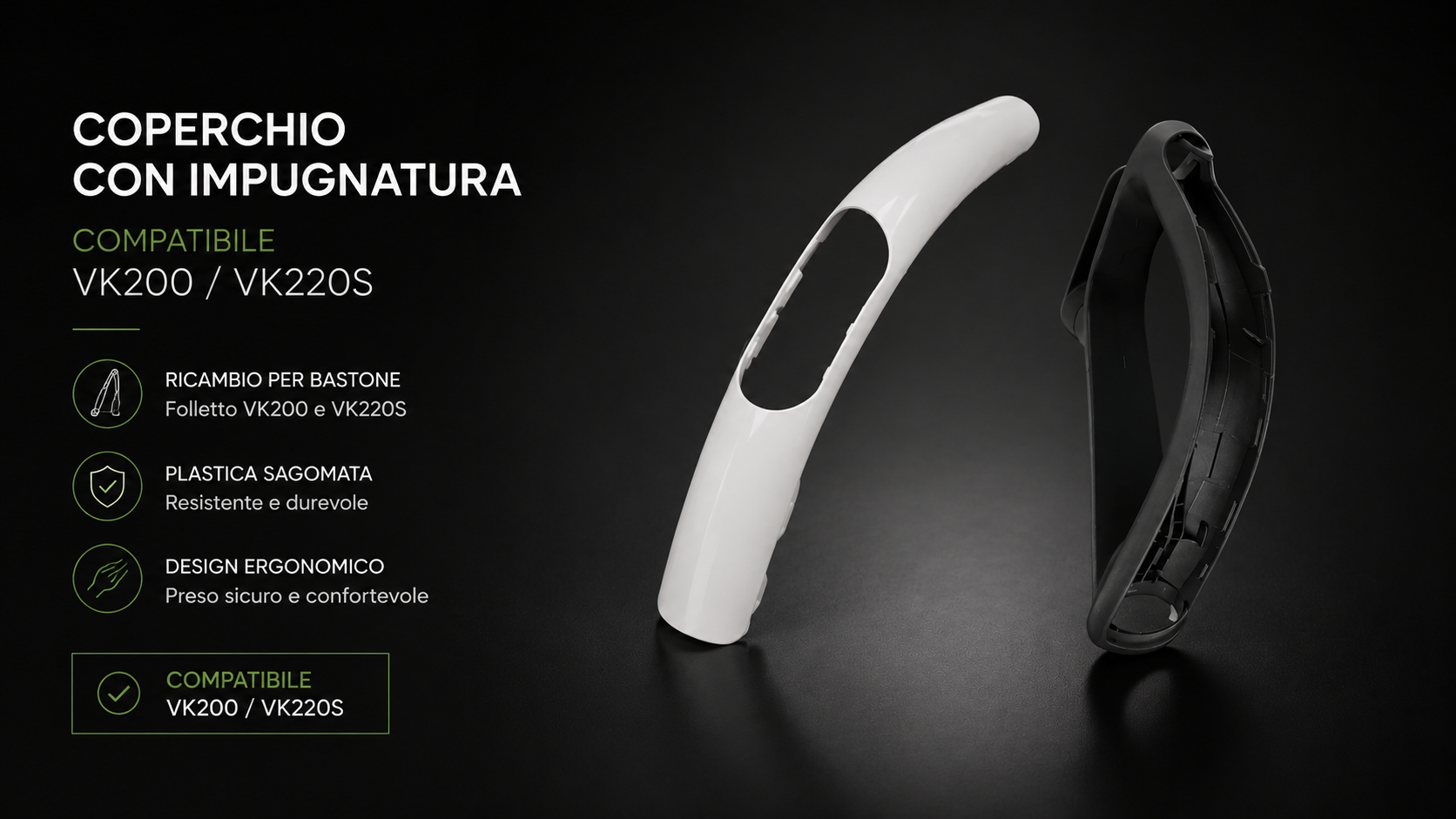 Coperchio con Impugnatura Compatibile per Bastone Folletto VK200 e VK220S