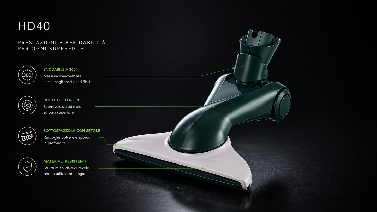 HD40 SPAZZOLA  CON RUOTE  COMPATIBILE