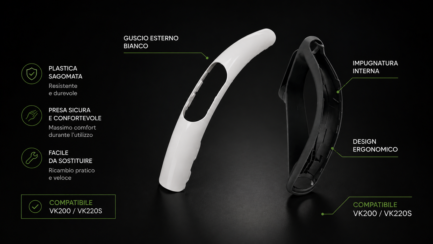 Coperchio con Impugnatura Compatibile per Bastone Folletto VK200 e VK220S