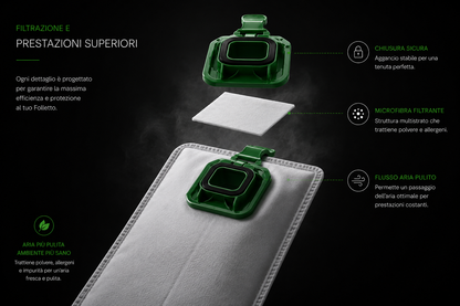 Sacchetti compatibili aspirapolvere folletto vorwerk VK140 VK150