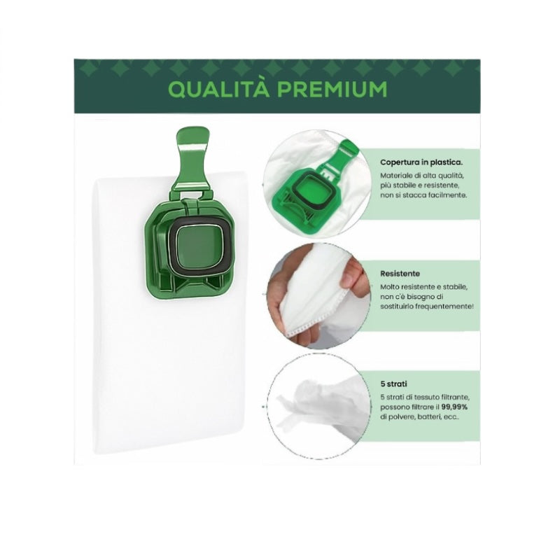 Sacchetti compatibili aspirapolvere folletto vorwerk VK140 VK150