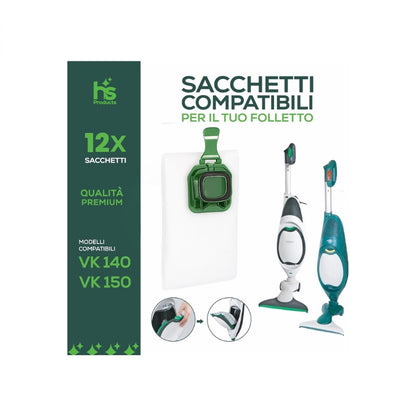 Sacchetti compatibili aspirapolvere folletto vorwerk VK140 VK150