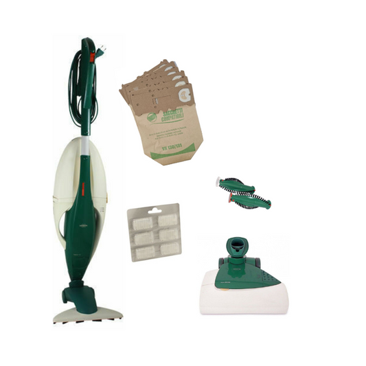 ASPIRAPOLVERE VORWERK FOLLETTO  VK130 CON SPAZZOLA HD35 CON RUOTE PIU' BATTITAPPETO EB350 RIGENERATO