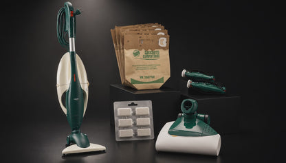 ASPIRAPOLVERE VORWERK FOLLETTO VK131 CON SPAZZOLA HD35 CON RUOTE PIU' BATTITAPPETO EB350 RIGENERATO