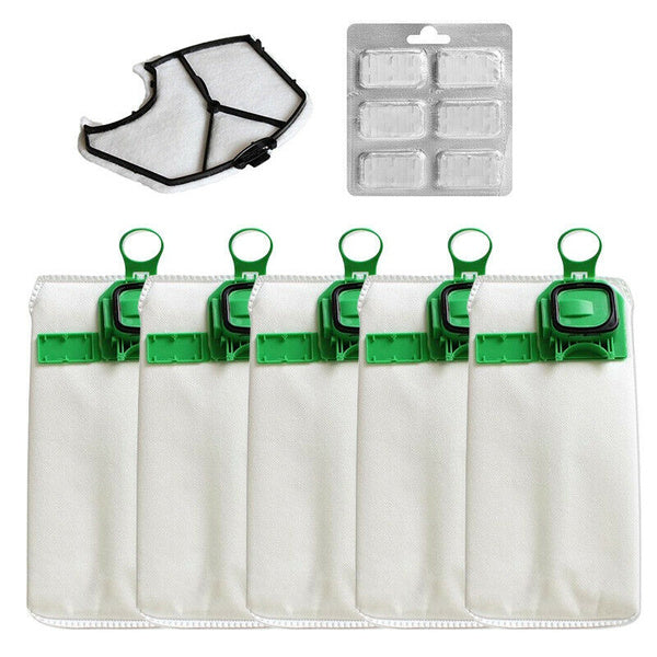 Kit Ricambio Per Aspirapolvere Vorwerk Folletto Kobold VK140 E VK150 - 6 Sacchetti In Microfibra, 6 Profumini E Filtro Motore